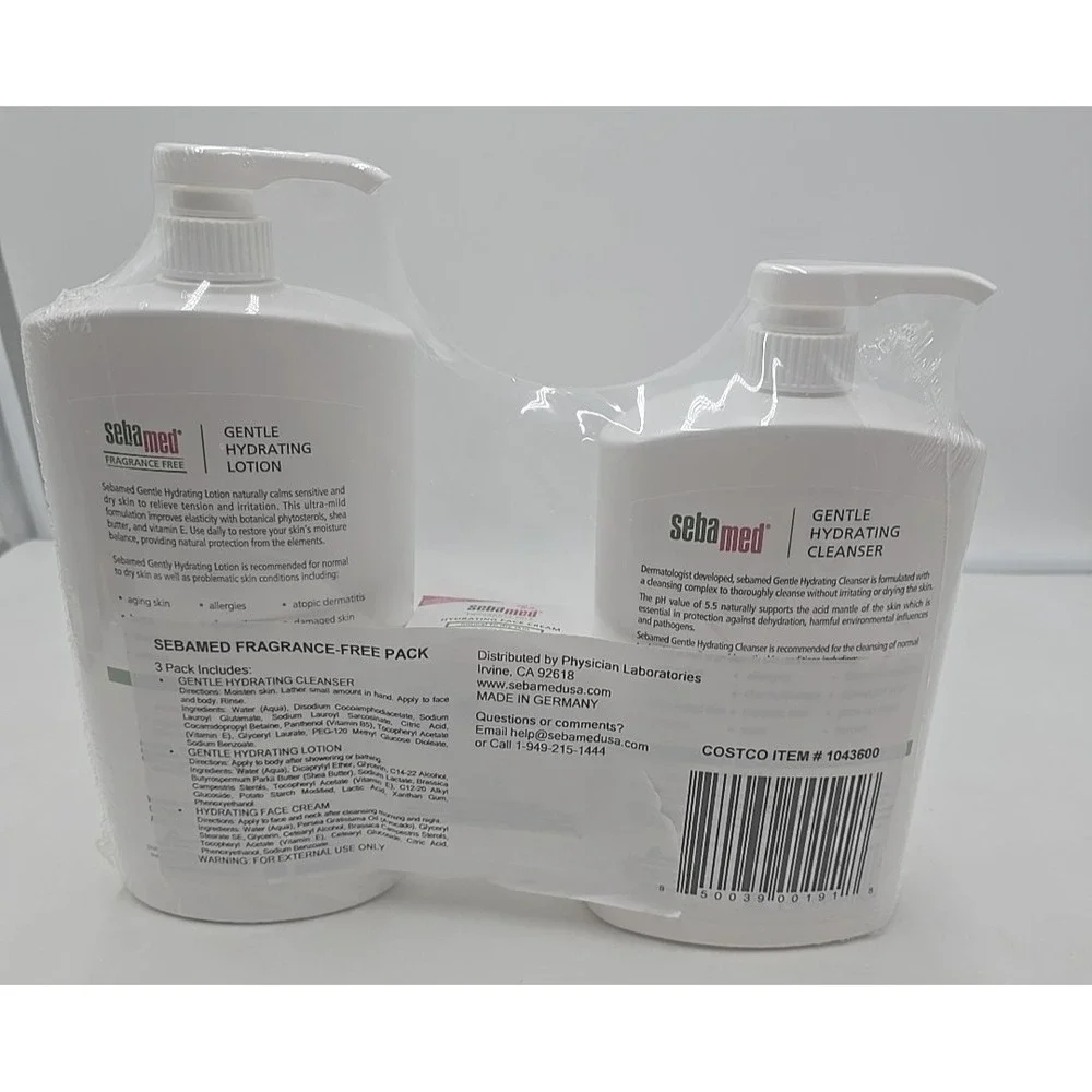 SebaMed Fragrance Free Lotion‎ Cleanser & Face Cream Normal to Dry Skin